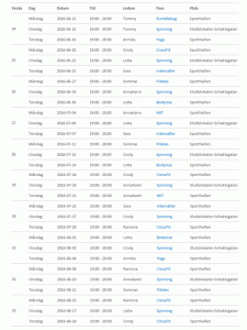Sommarträning hemsida