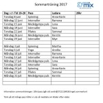 Sommarschema 2017